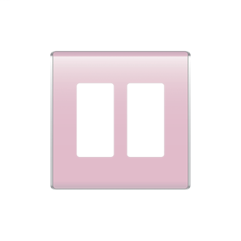 2-Gang Studio Wall Plate, Cameo Pink