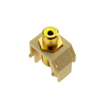 Product image for OnQ WP3465LA YELLOW RCA TO F-CONNEC
