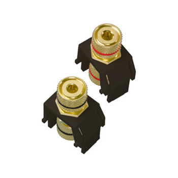 Product image for On-Q WP3457-BR Brown Plastic Audio Keystone Binding Post Connector
