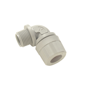 Nylon Cord Grip, 1/2" NPT 90-Degree, Oval UF Cable, .218-.421 OD Range