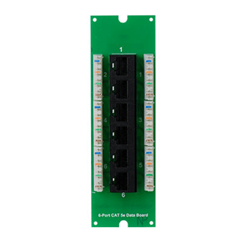 Product image for On-Q AC0506 6-Port Category 5E Green/Black Plastic Multiple Dwelling Unit Enclosure Data Board