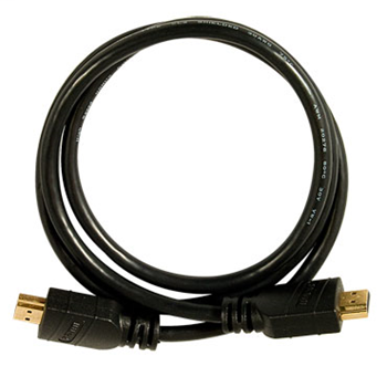 Product image for On-Q AC2M01-BK 3.28 Foot 30 AWG 1-Pair Black Copper High Speed HDMI Connector Cable and Ethernet