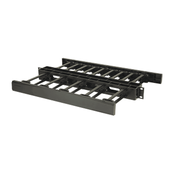 Horizontal Cable Manager, Double Sided, 19" mounting x 1 rack unit, White