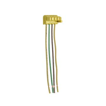 Product image for Pass & Seymour PTS6-STR4-277 PlugTail™ Connector, 3Way Switch, 4-wire Stranded, 6" - Green, Brown, Yellow, Yellow