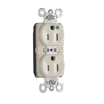 PlugTail® Tamper-Resistant Hospital Grade Receptacle, Back & Side Wire, 15A, 125V, White
