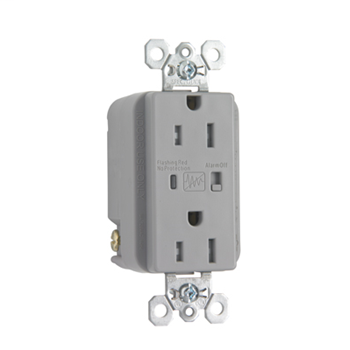 Tamper-Resistant Extra Heavy-Duty Surge Protective Duplex Receptacle, Gray