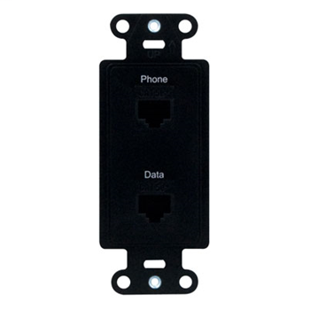 Product image for OnQ WP3220BK PRE-CON 2PORT STP PH/D