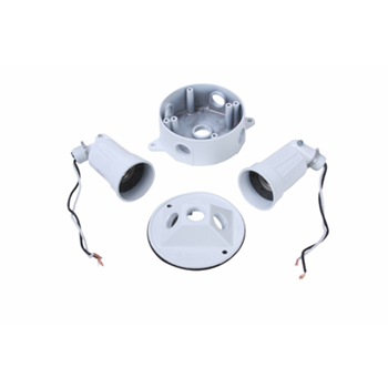 Weatherproof Dual Floodlight Kit, White