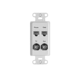 PASS WP3422WH 4P STP PH/DATA 2RJ45/TV/AUX/2F(M6) WH