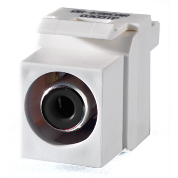 Keystone RCA to RCA (Black Insulator), White