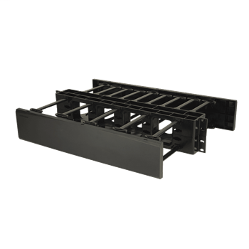 Horizontal Cable Manager, Double Sided, 19" mounting x 2 rack unit, White