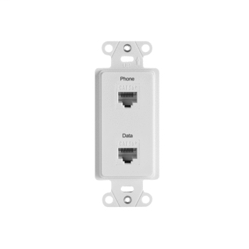 On-Q WP3220-LA 2-Port RJ45 8-Position 8-Wire Light Almond Plastic Pre-Configured Data Communication Decorator Strap On-Q WP3220-LA 2-Port RJ45 8-Position 8-Wire Light Almond Plastic Pre-Configured Data Communication Decorator Strap