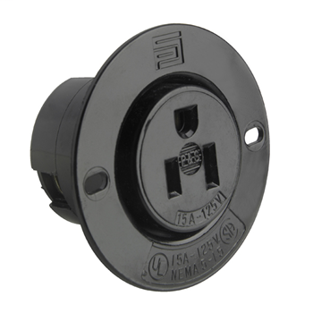 Flanged Outlet, Black