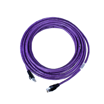 PowerWise Cat5E solid cord Riser PVC, double ended 10ft, purple