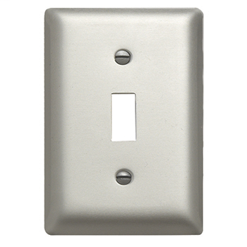 Product image for Pass & Seymour SA1 1Gang Wall Plate, Toggle, Standard - Aluminum