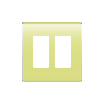2-Gang Studio Wall Plate, Aloe