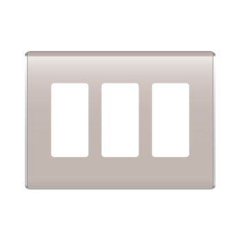 3-Gang Studio Wall Plate, Taupe