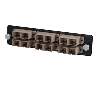 Q-Series™ 12-Strand, SC Duplex, PB Insert, MM, Beige SC Adapter Panel