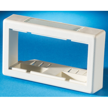 Product image for Ortronics OR-40700072 Fog White Thermoplastic Frame Mounting Data Communication Furniture Bezel