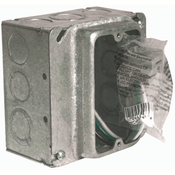 PlugTail® Power Pre-Fabricated Wiring System, Metal-Box Kit with Solid Copper Pigtails, Single Gang