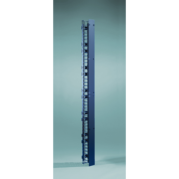 MM6 Vertical Cable Management Cage with dual hinged covers, 6" x 7" x 8'