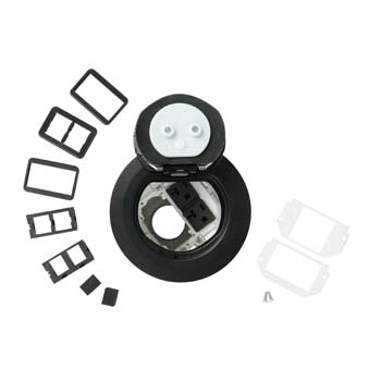 4AT Prewired Dual Service Style Evolution™ Poke-Thru Device-Black