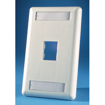 Product image for Ortronics OR-40300549 69.85 x 7.62 x 114.3 mm 1-Port 1-Gang Fog White/Textured Thermoplastic Data Communication Face Plate