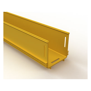 Mighty Mo Fiber Raceway, Solid Duct, 12" x 4", yellow
