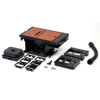 Outdoor Ground Box 2-Gang Low Voltage Box for Communication and A/V, Brown
