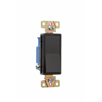 Pass & Seymour 2601-BK 15 Amp 120/277 VAC 1-Pole Black Polycarbonate Screw Mounting Rocker Decorator Switch Pass & Seymour 2601-BK 15 Amp 120/277 VAC 1-Pole Black Polycarbonate Screw Mounting Rocker Decorator Switch