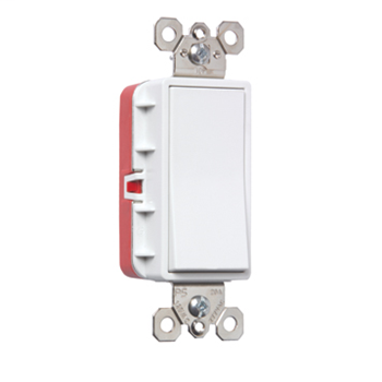 PlugTail® Single Pole 15 Amp Decorator Switch, White