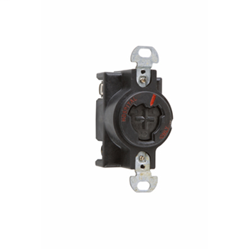 20 Amp Power Interrupting Receptacle - Hospital Use, Black Bakelite