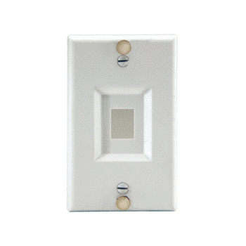 Product image for On-Q WP3467-SS 1Gang Wall Plate, 1-Port Keystone Telephone - Stainless Steel