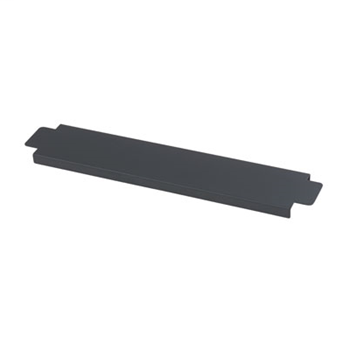 Rack Base Dust Cover, 19" rack, 3" Channel, 19.88"W x .75" Hx 5.30"D, Black