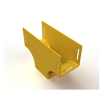 Mighty Mo Fiber Raceway, Vertical Tee 2" x 2" to 2" x 2", yellow