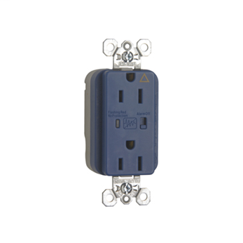 PlugTail® Isolated Ground Surge Protective Duplex Receptacle, Blue