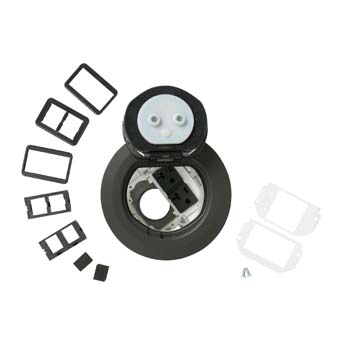 4AT Prewired Dual Service Style Evolution™ Poke-Thru Device-Gray