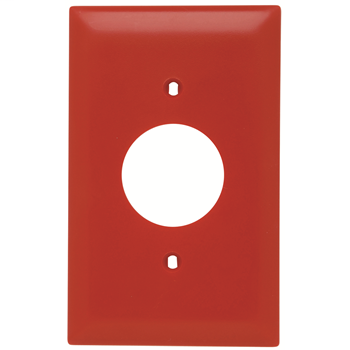 Pass & Seymour TP7-RED 1-Gang 1-Single Receptacle Red Nylon Standard Unbreakable Wallplate Pass & Seymour TP7-RED 1-Gang 1-Single Receptacle Red Nylon Standard Unbreakable Wallplate