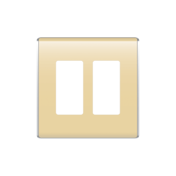 2-Gang Studio Wall Plate, Sand