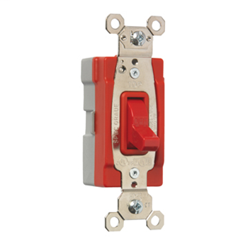 PlugTail® Canadian Three-Way 15 amp Toggle Switch, Red