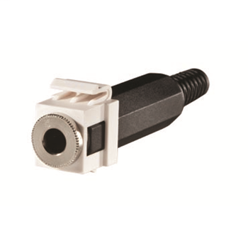 Keystone, 1/4" Stereo Jack, Solder, Fog White