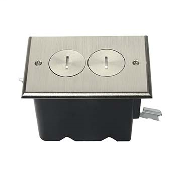 Pass & Seymour FB1-TR-DR-N 4.75 x 3.25 x 4 Inch 20.5 In 1-Gang Nickel Duplex Receptacle Floor Box Assembly Pass & Seymour FB1-TR-DR-N 4.75 x 3.25 x 4 Inch 20.5 In 1-Gang Nickel Duplex Receptacle Floor Box Assembly