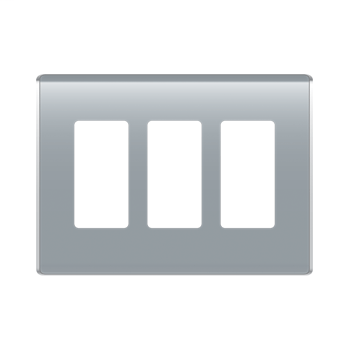 3-Gang Studio Wall Plate, Cement