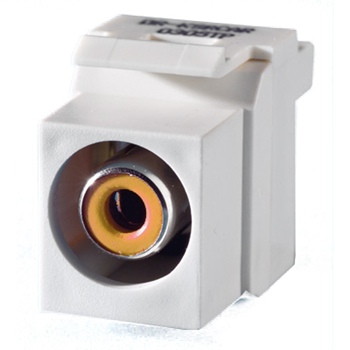 Keystone RCA to RCA (Yellow Insulator), White