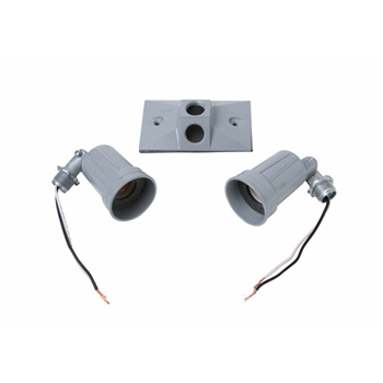Outdoor Lampholder Kit, Gray