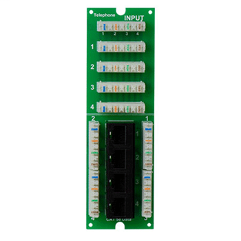 Combo Phone and Cat 5e Data Board (4 phone, 4 data, for MDU enclosure)