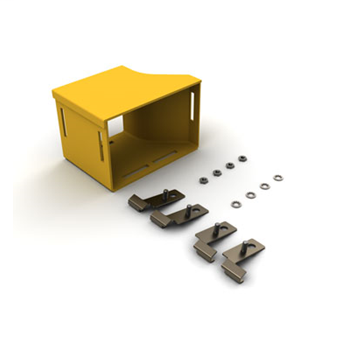 Mighty Mo Fiber Raceway, Adapter Kit right hand, 8" x 4" to adc 6", yellow