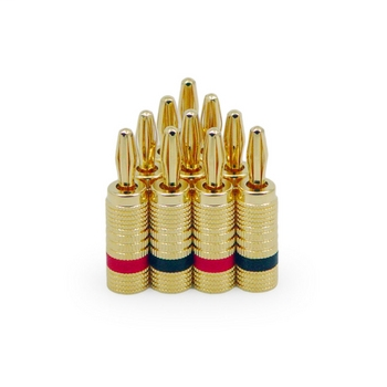 Product image for OnQ 364827V5 BANANA PLUGS GOLD (5 P