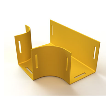 Mighty Mo Fiber Raceway, Horizontal Tee 12" x 4", yellow