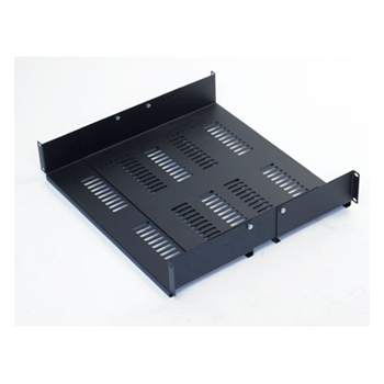 Adjustable Equipment Shelf, vented, 3.34"H x 17.50" W x 15" - 20"D
